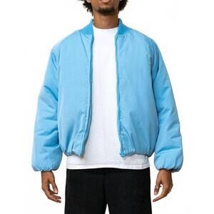 NEW EPTM cropped bubble bomber jacket in sky blue